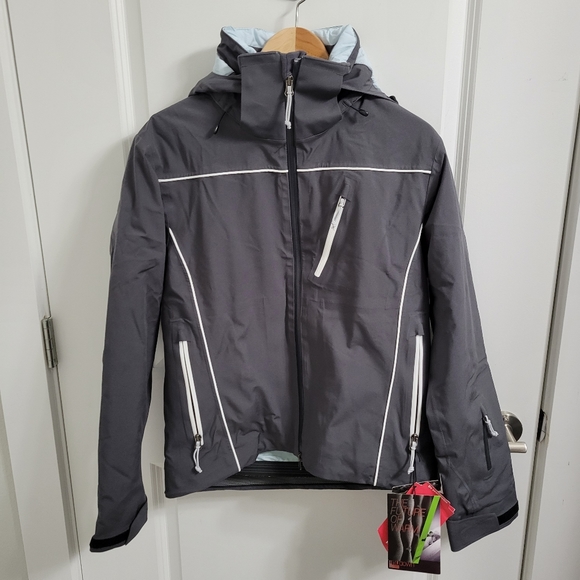 New NuDown Women's Mount Tallac Jacket Asphalt Recco Technology Nutech - Size S
